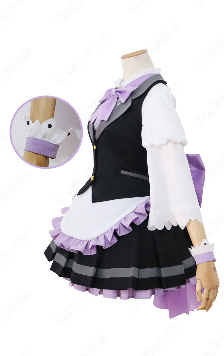 ラブライブ! 小原鞠莉(オハラマリ) メイド服 コスプレ衣装 『ラブライブ!サンシャイン!!×THEキャラSHOP』 メイド衣装 cosplay 仮装 変装 オーダメイド可-4