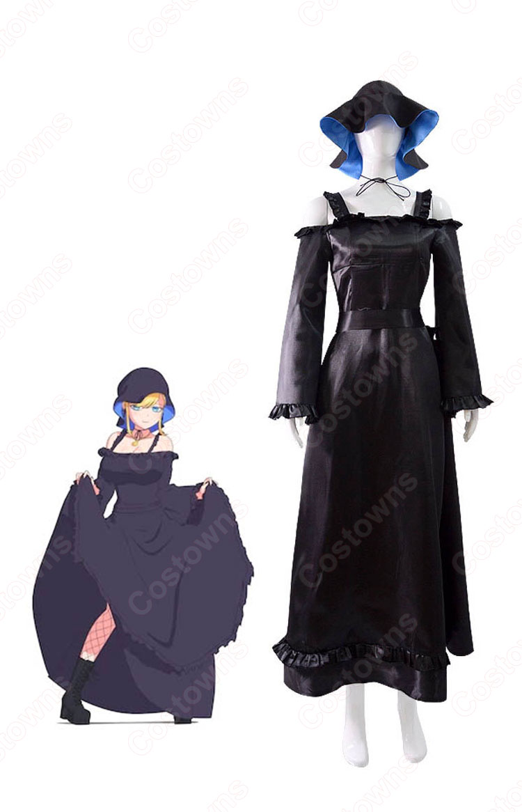 アリス・レンドロット 黒いメイド服 コスプレ衣装 『死神坊ちゃんと黒メイド』 メイド 黒ワンピース cosplay 仮装 変装 - Costowns