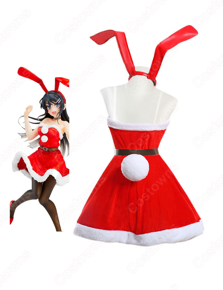 桜島麻衣 バニーガール コスプレ衣装 『青春ブタ野郎』さくらじままい クリスマス セクシー 仮装 コスチューム - Costowns