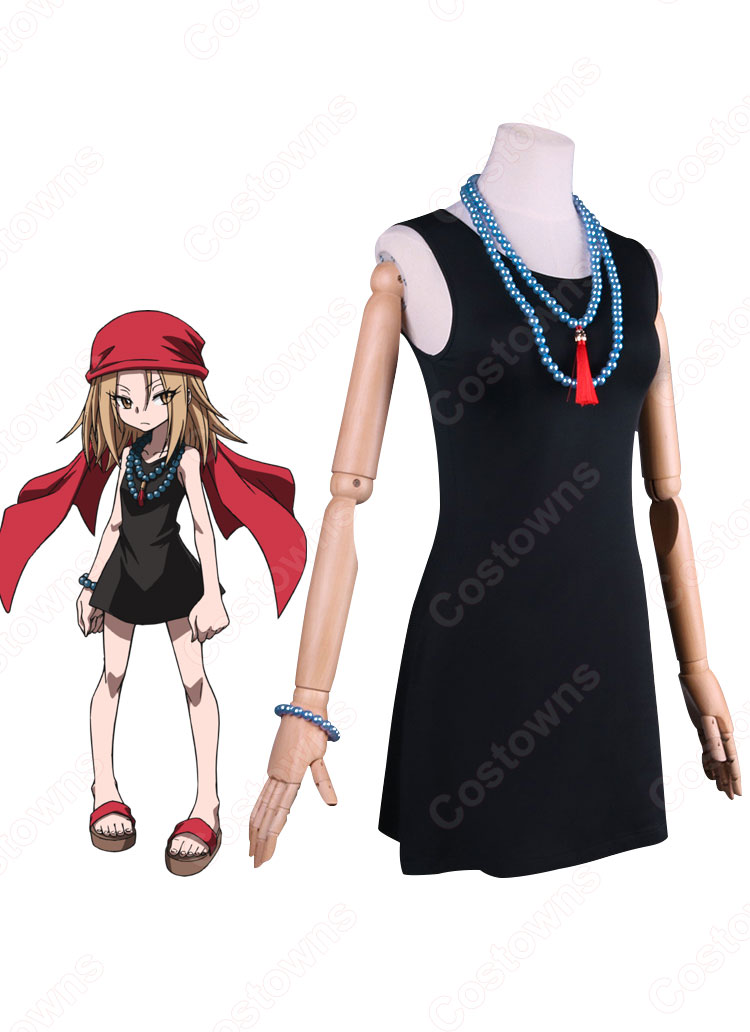 恐山アンナ (キョウヤマアンナ) コスプレ衣装 『シャーマンキング(SHAMAN KING)』 麻倉葉の嫁 cosplay 仮装 変装-2