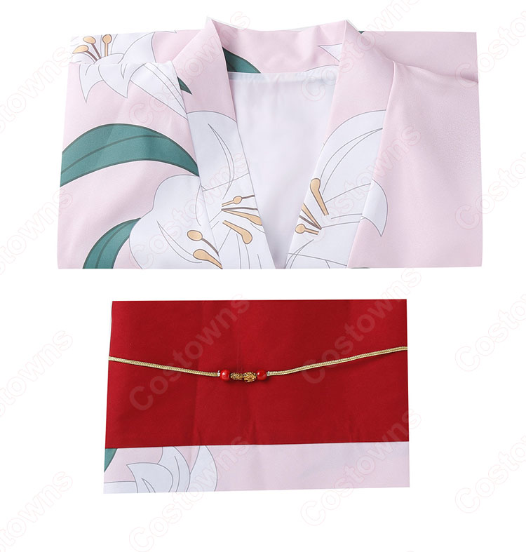 竈門禰豆子 (かまどねずこ) 和服 浴衣 コスプレ衣装 【鬼滅の刃】夏祭り cosplay 仮装 変装-7