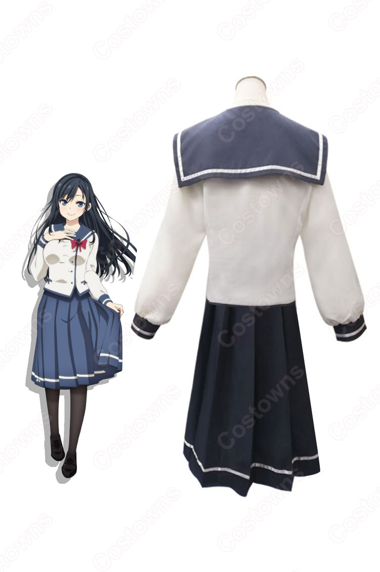 俺好き 三色院菫子 (さんしょくいんすみれこ) コスプレ衣装 『俺を好きなのはお前だけかよ』 西木蔦高校 女子制服 パンジー cosplay 仮装 変装-3