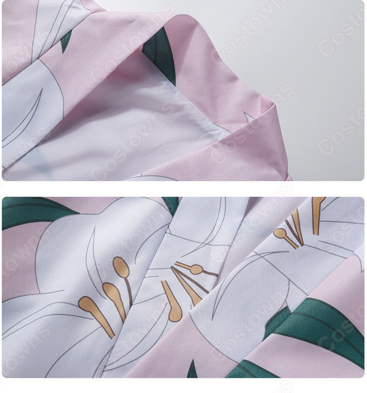 竈門禰豆子 (かまどねずこ) 和服 浴衣 コスプレ衣装 【鬼滅の刃】夏祭り cosplay 仮装 変装-5