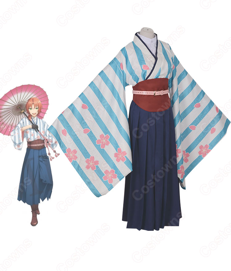 「あんスタ」×「アニメイトカフェ」 桜×和風モダン コスプレ衣装 『あんさんぶるスターズ!』和服 cosplay 仮装 変装-2