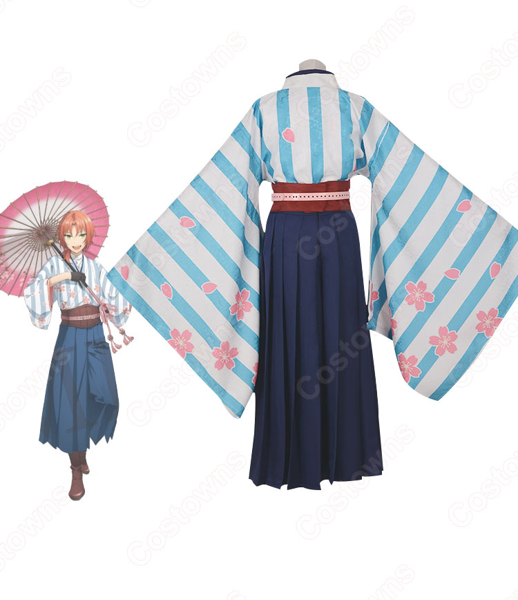 「あんスタ」×「アニメイトカフェ」 桜×和風モダン コスプレ衣装 『あんさんぶるスターズ!』和服 cosplay 仮装 変装-3