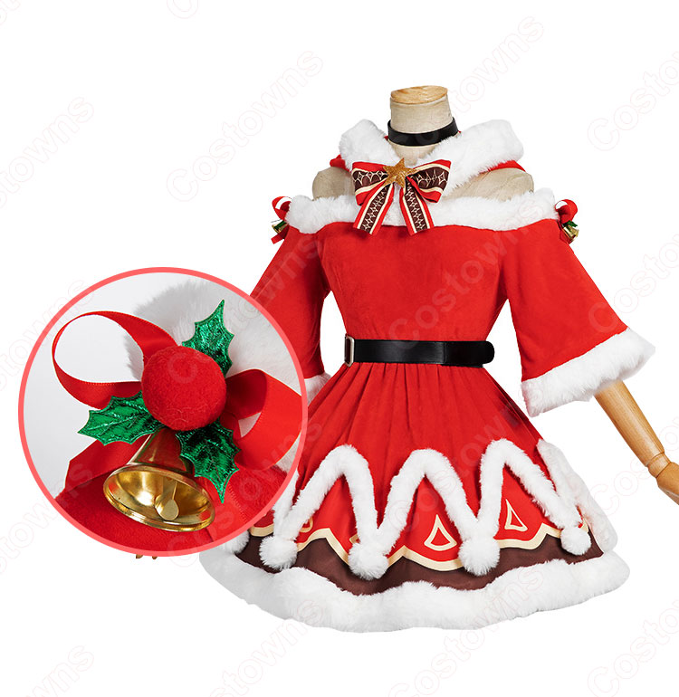 バーバラ クリスマス コスプレ衣装 『原神(げんしん)』cosplay 仮装 変装-3