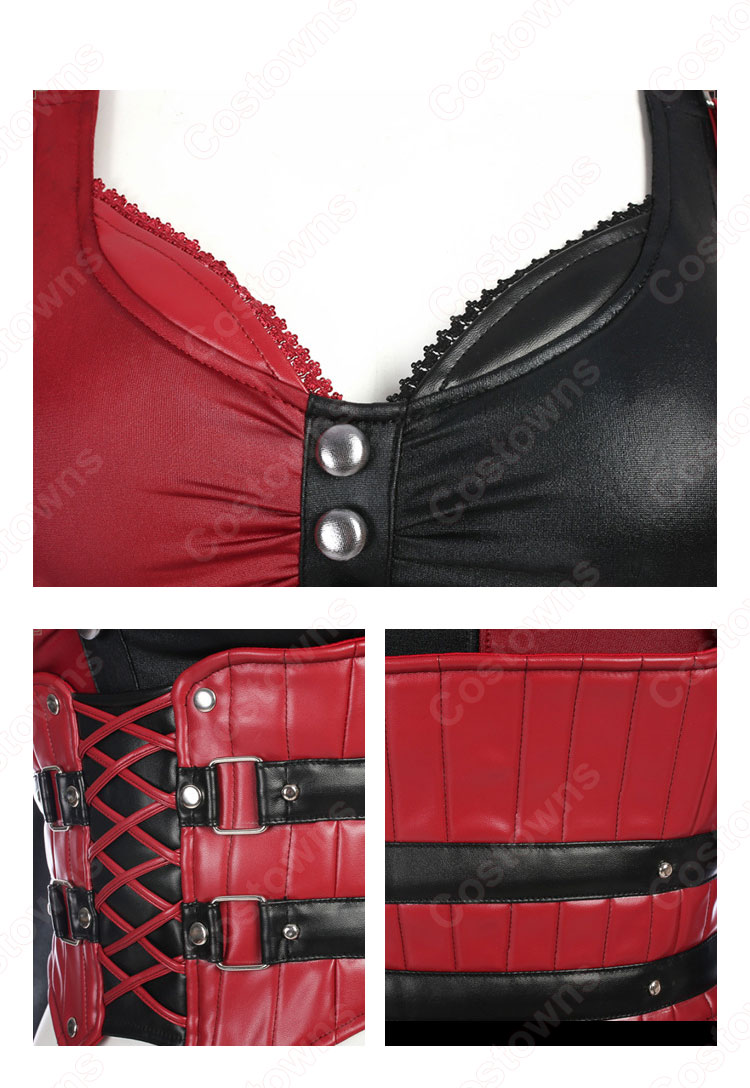 バットマン ハーレイ・クイン コスプレ衣装 『バットマン アーカム・シティ』 ハーレー・クィン cosplay ハロウィン 仮装-4