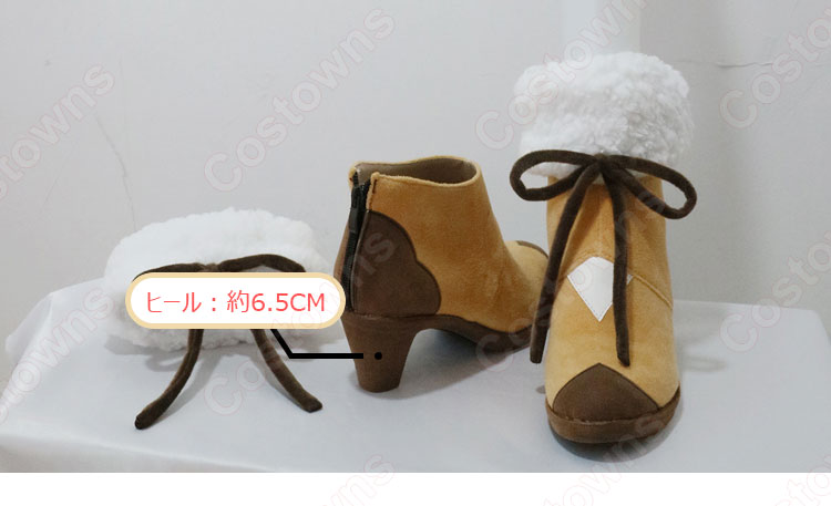 白猫プロジェクト×リゼロ ラム コスプレ靴 『Re:ゼロから交わる白猫生活2』 クリスマス コスプレ用 ブーツ 道具-2