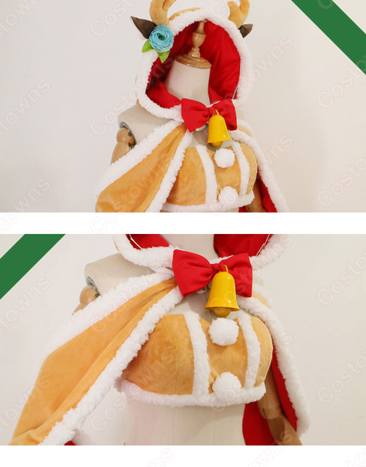白猫プロジェクト×リゼロ ラム クリスマス衣装 コスプレ衣装『Re:ゼロから交わる白猫生活2』 cosplay 仮装 変装-5