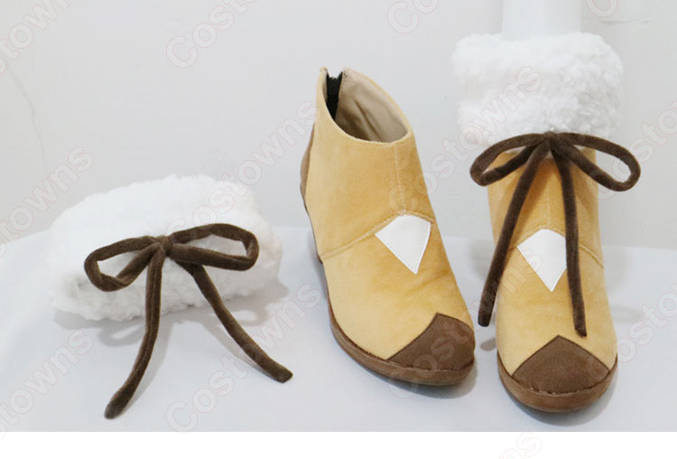 白猫プロジェクト×リゼロ ラム コスプレ靴 『Re:ゼロから交わる白猫生活2』 クリスマス コスプレ用 ブーツ 道具-1