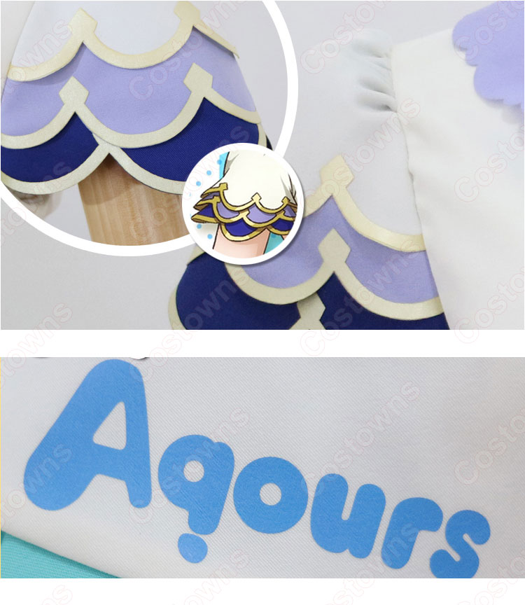 スクスタ Aqours 全員 コスプレ衣装 『ラブライブ! スクールアイドルフェスティバル ALL STARS』黒澤ルビィ 国木田花丸 黒澤ダイヤ 渡辺曜 高海千歌 津島善子 小原鞠莉 桜内梨子 松浦果南 cosplay 仮装 変装-5