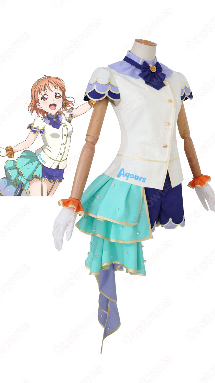 スクスタ Aqours 全員 コスプレ衣装 『ラブライブ! スクールアイドルフェスティバル ALL STARS』黒澤ルビィ 国木田花丸 黒澤ダイヤ 渡辺曜 高海千歌 津島善子 小原鞠莉 桜内梨子 松浦果南 cosplay 仮装 変装-2