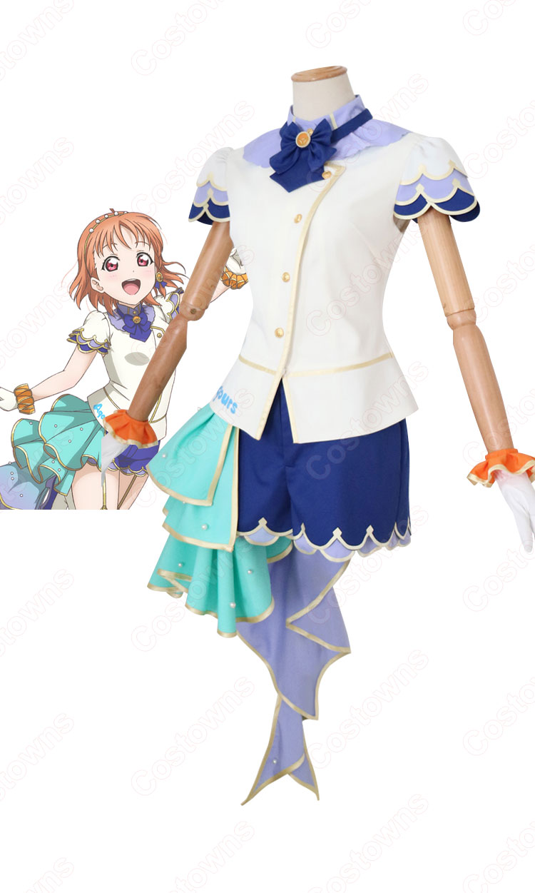 スクスタ Aqours 全員 コスプレ衣装 『ラブライブ! スクールアイドルフェスティバル ALL STARS』黒澤ルビィ 国木田花丸 黒澤ダイヤ 渡辺曜 高海千歌 津島善子 小原鞠莉 桜内梨子 松浦果南 cosplay 仮装 変装-3