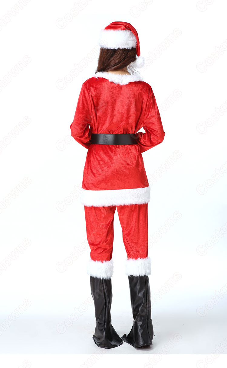 サンタクロース コスプレ衣装 レディース 長袖 上下セット コスチューム サンタクロース 仮装 変装 大人用-7