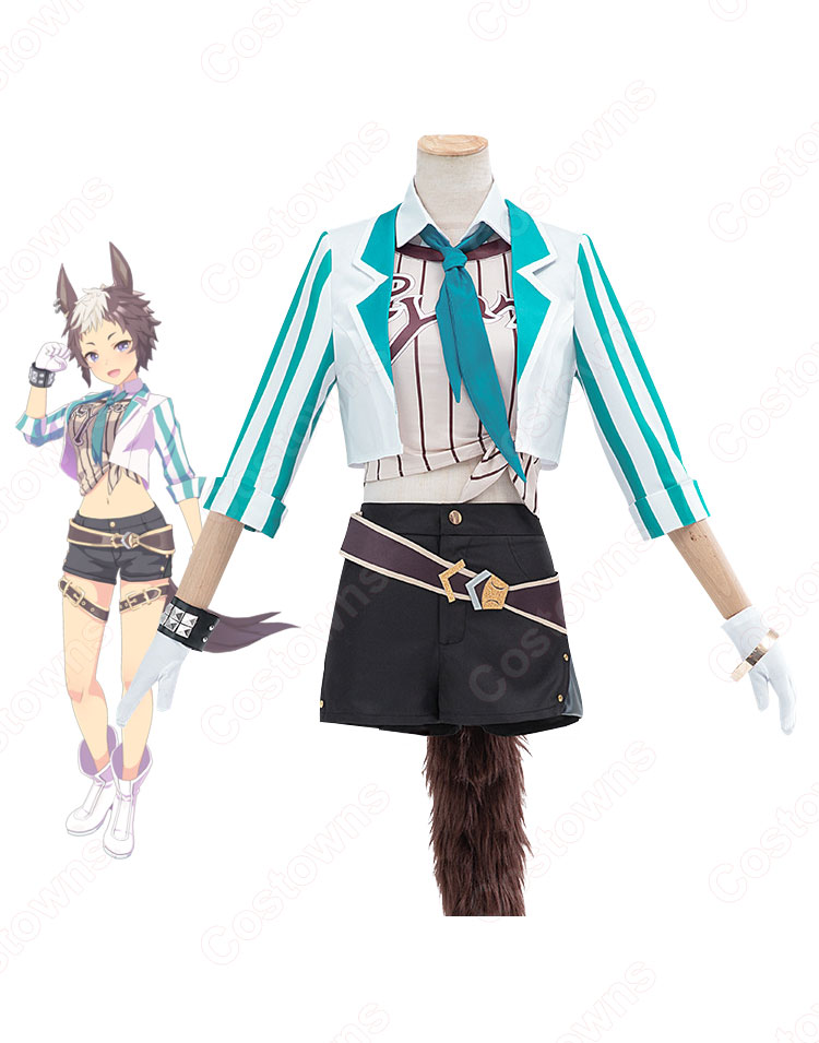 ウマ娘 メジロライアンコスプレ衣装 Lサイズ フルセット ウィッグ 靴付き コスチューム・コスプレ
