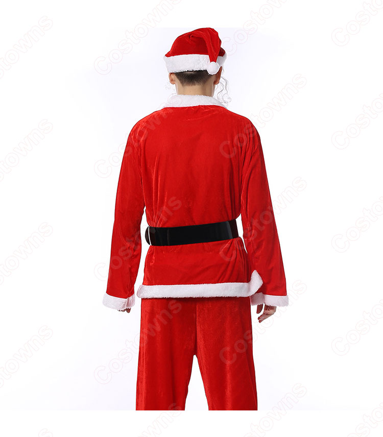 サンタ衣装 サンタクロース コスプレ衣装 メンズ 長袖 クリスマス衣装 サンタ テーマパーティー衣装 大人用 男性用-5