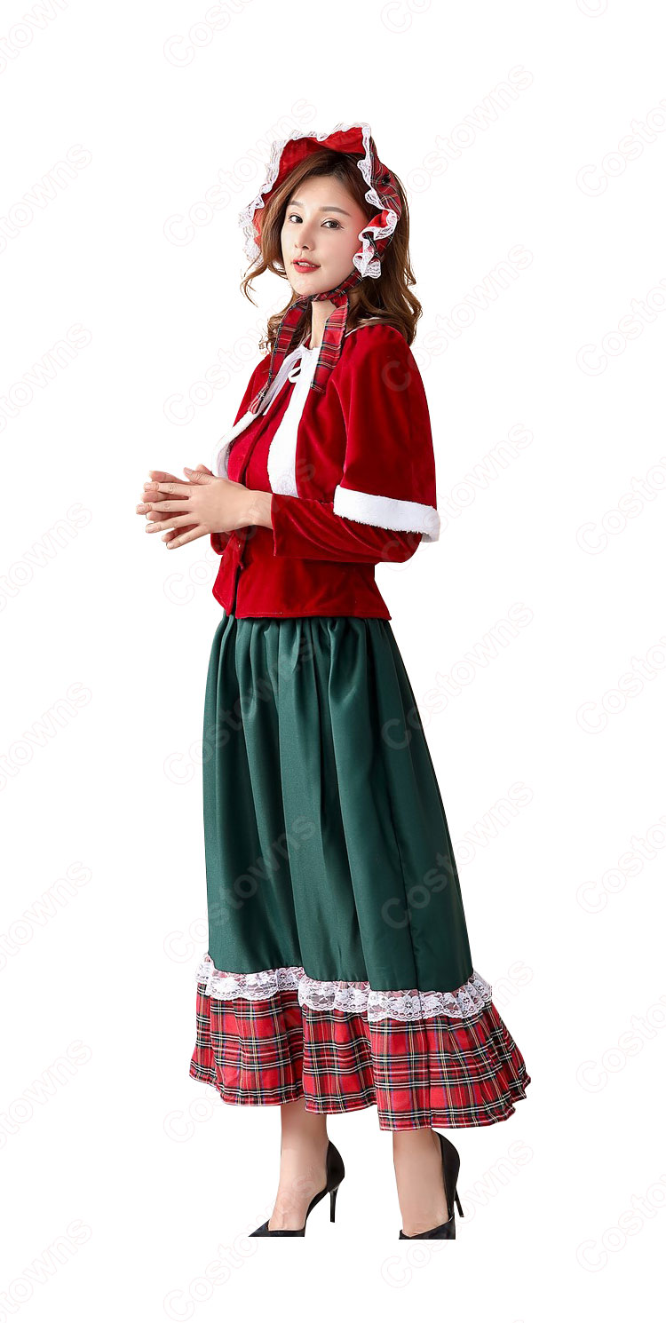 クリスマス 演出服 コスプレ衣装 レディース 長袖 テーマパーティー装 大人用-1