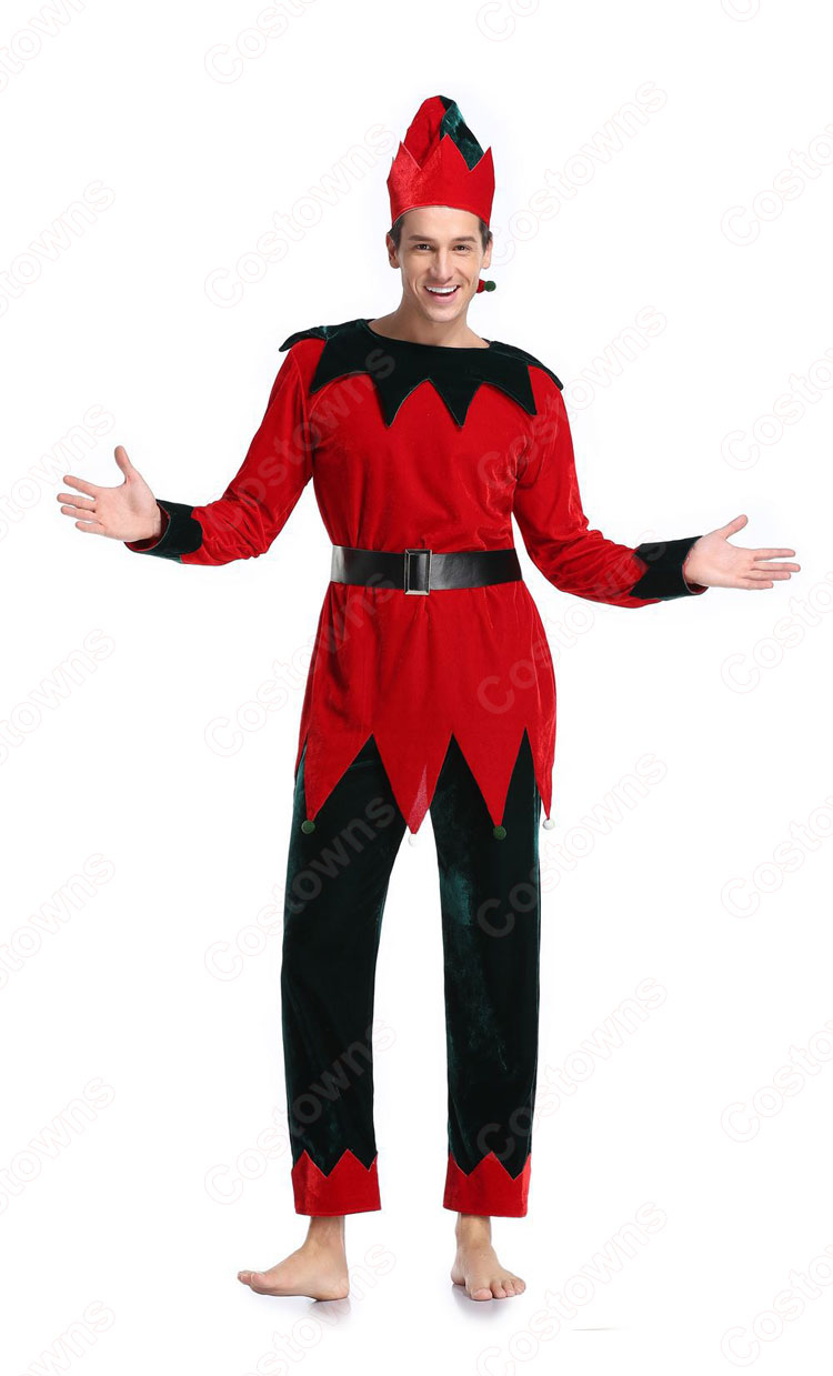 サンタ衣装 クリスマス ピエロ コスプレ衣装 長袖 親子スーツ クリスマス衣装 テーマパーティー衣装 大人用 子供用-1