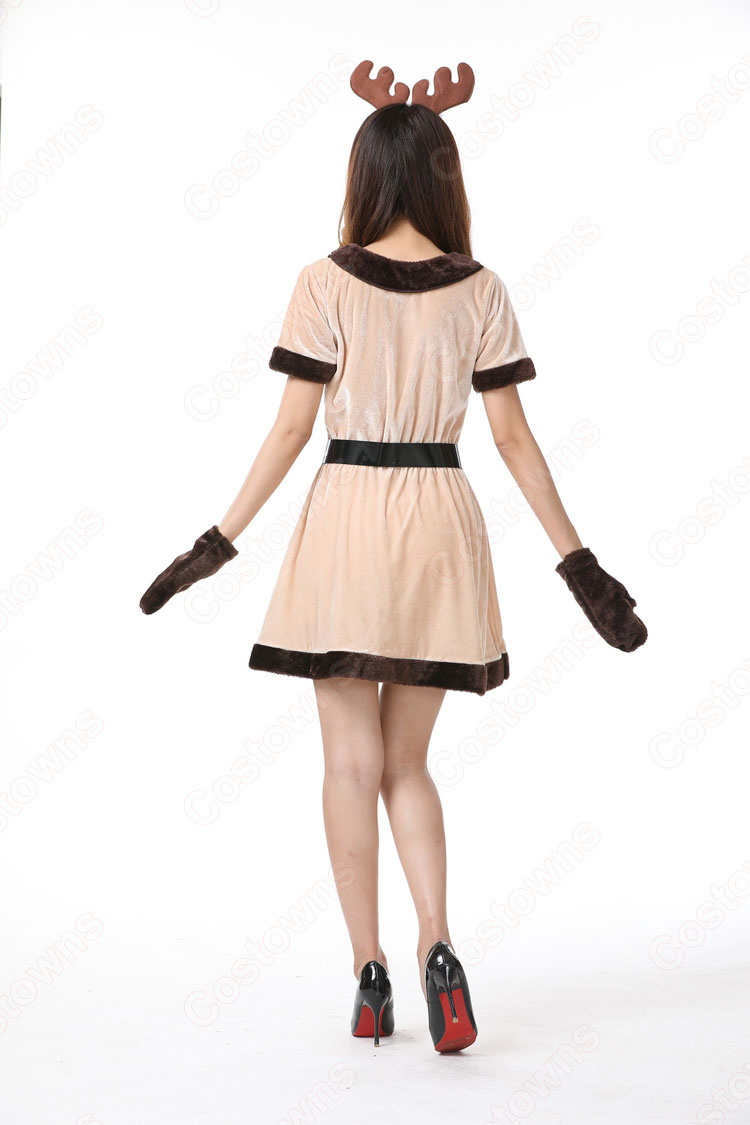 クリスマス トナカイ コスプレ衣装 レディース セクシー ト ワンピース 大人用-5