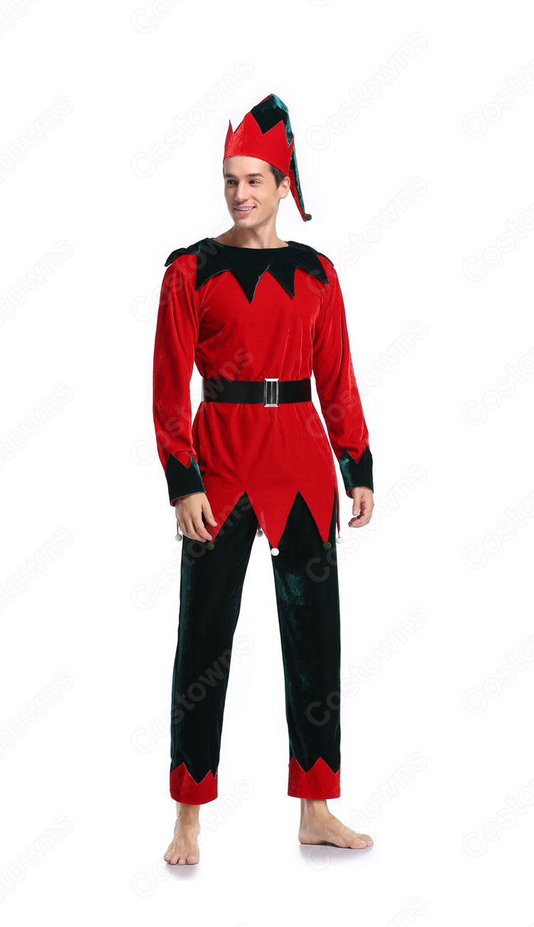 サンタ衣装 クリスマス ピエロ コスプレ衣装 長袖 親子スーツ クリスマス衣装 テーマパーティー衣装 大人用 子供用-2