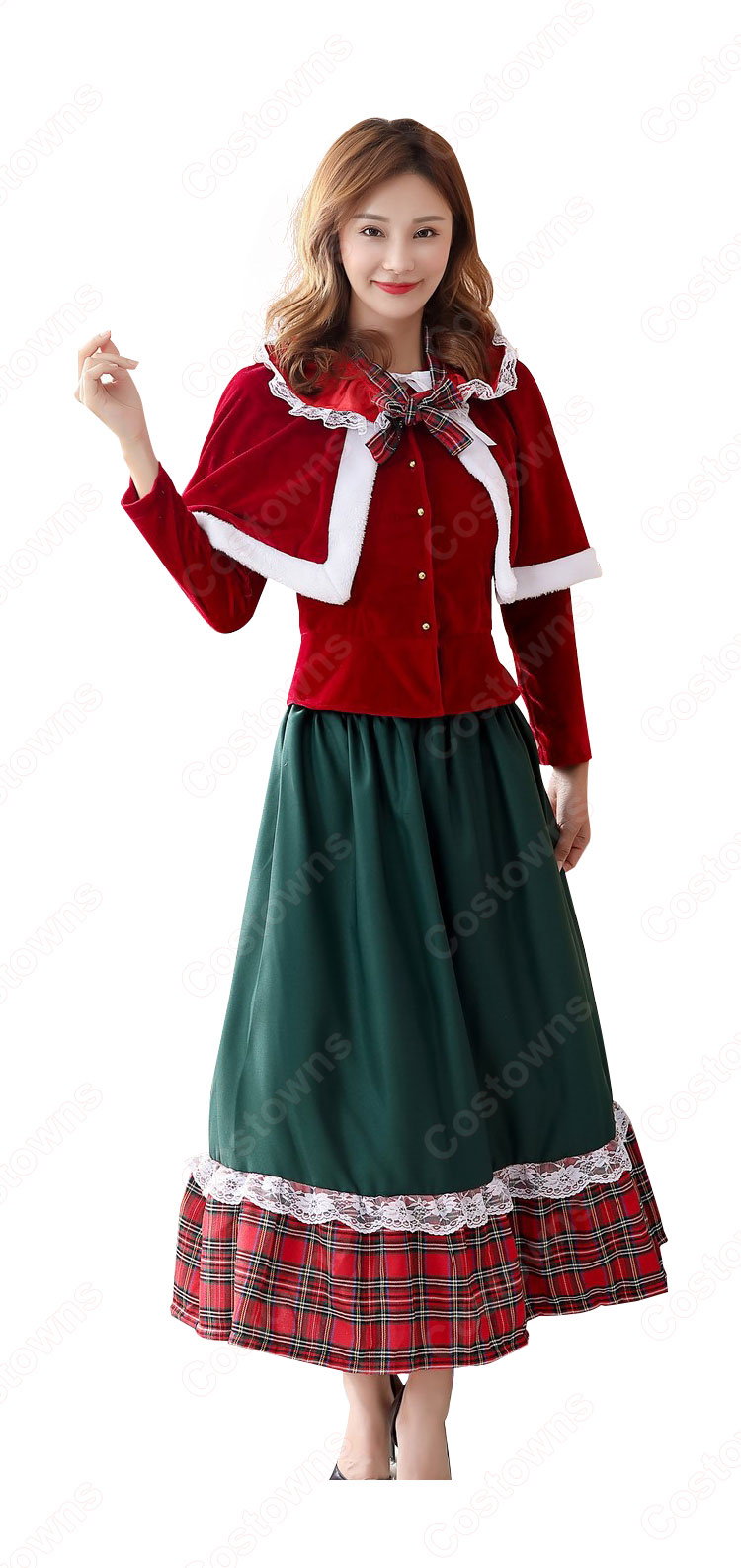 クリスマス 演出服 コスプレ衣装 レディース 長袖 テーマパーティー装 大人用-2