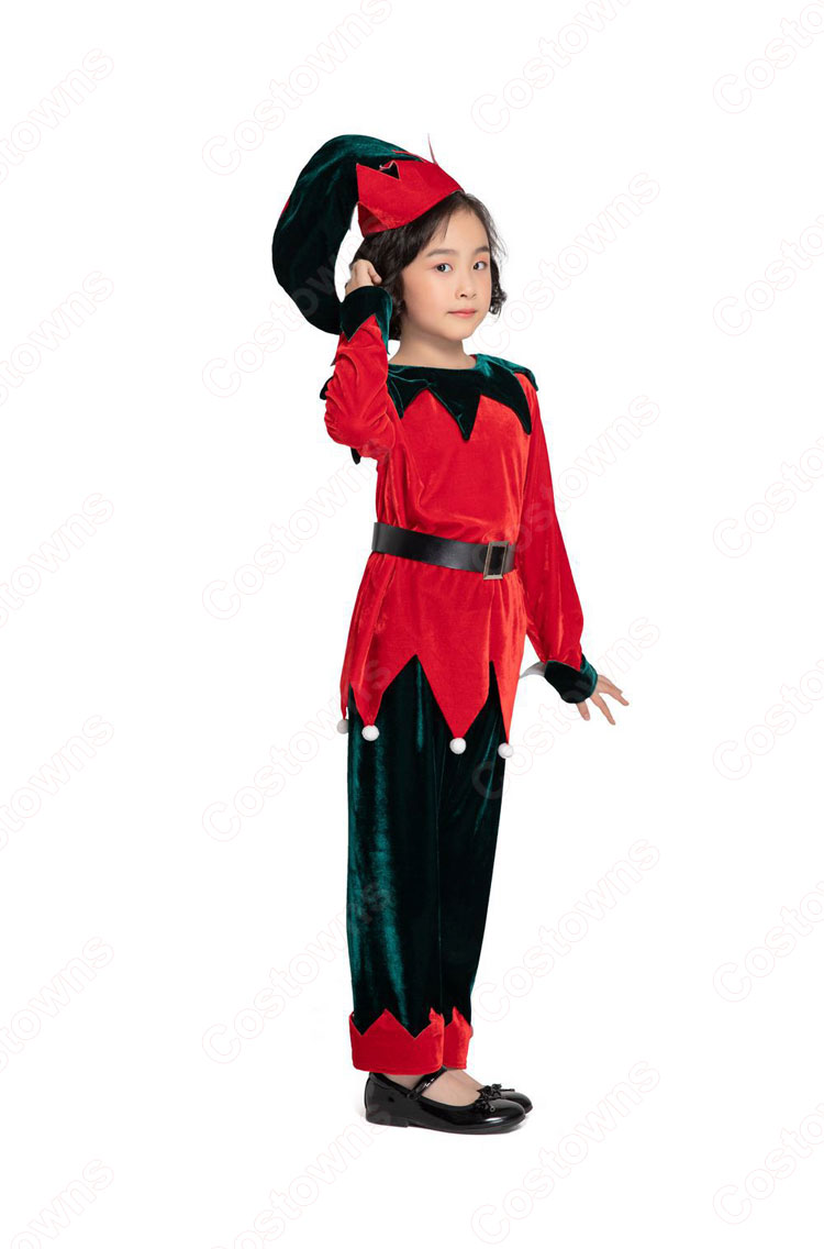 サンタ衣装 クリスマス ピエロ コスプレ衣装 長袖 親子スーツ クリスマス衣装 テーマパーティー衣装 大人用 子供用-10