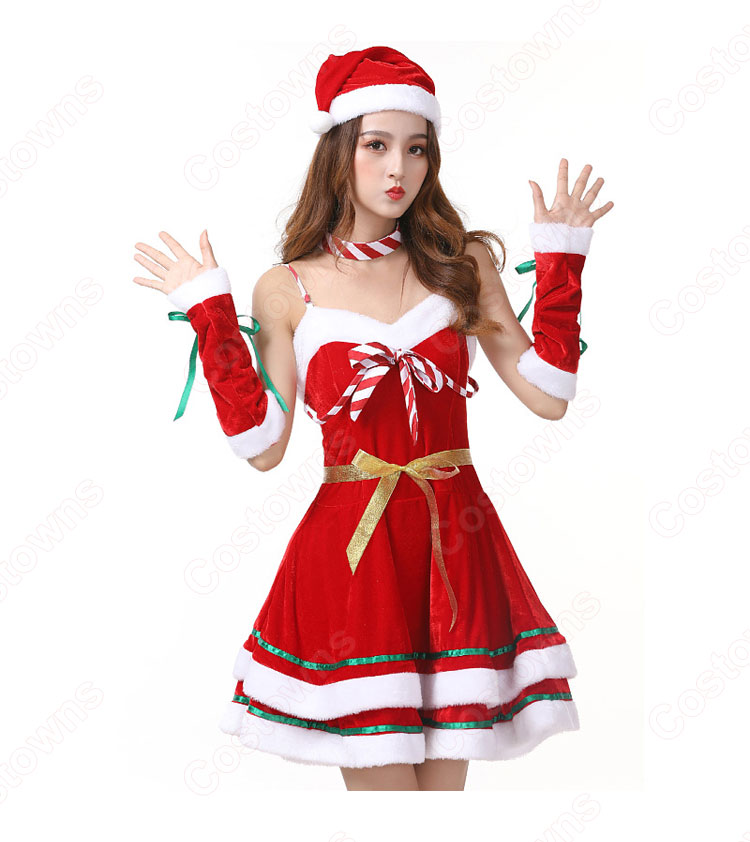 クリスマス コスプレ衣装 サンタ衣装 レディース セクシー ワンピース 大人用-4