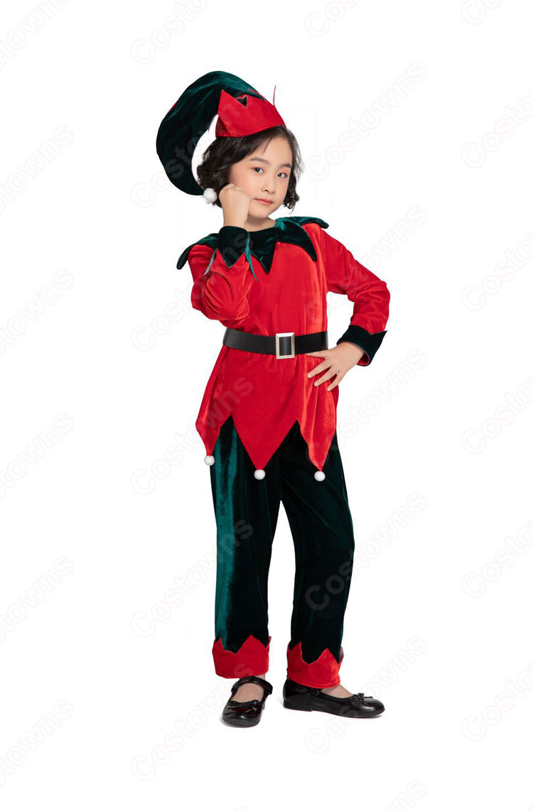 サンタ衣装 クリスマス ピエロ コスプレ衣装 長袖 親子スーツ クリスマス衣装 テーマパーティー衣装 大人用 子供用-9