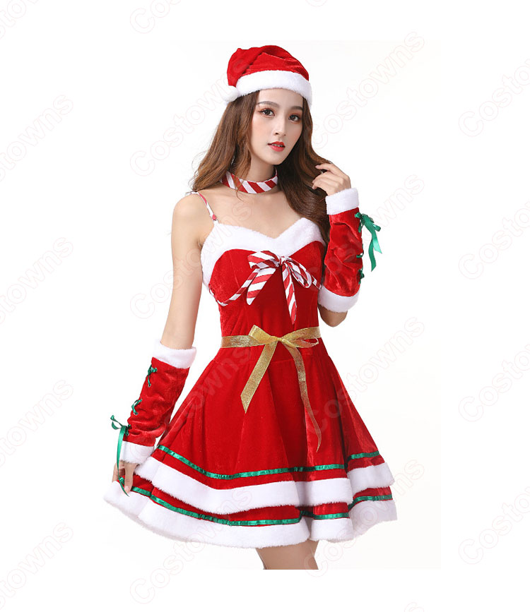 クリスマス コスプレ衣装 サンタ衣装 レディース セクシー ワンピース 大人用-3