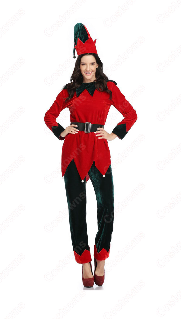 サンタ衣装 クリスマス ピエロ コスプレ衣装 長袖 親子スーツ クリスマス衣装 テーマパーティー衣装 大人用 子供用-6