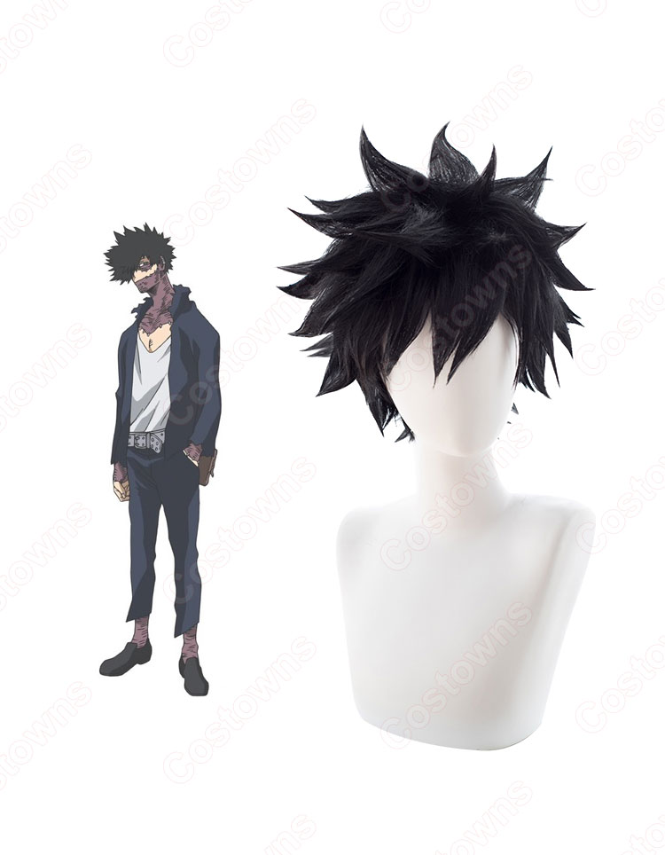 荼毘（ダビ） コスプレウィッグ 『僕のヒーローアカデミア（ぼくのヒーローアカデミア）』黒 耐熱かつら cosplay wig 通販-1