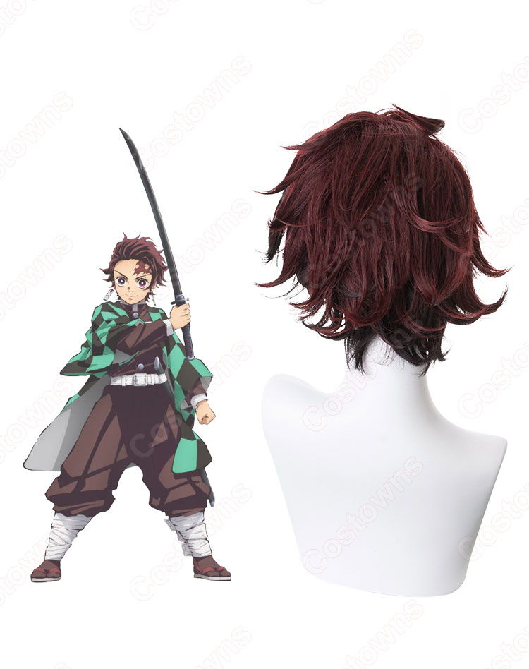 竈門炭治郎（かまどたんじろう） コスプレウィッグ 『鬼滅の刃（きめつのやいば）』 耐熱かつら cosplay wig 通販-5