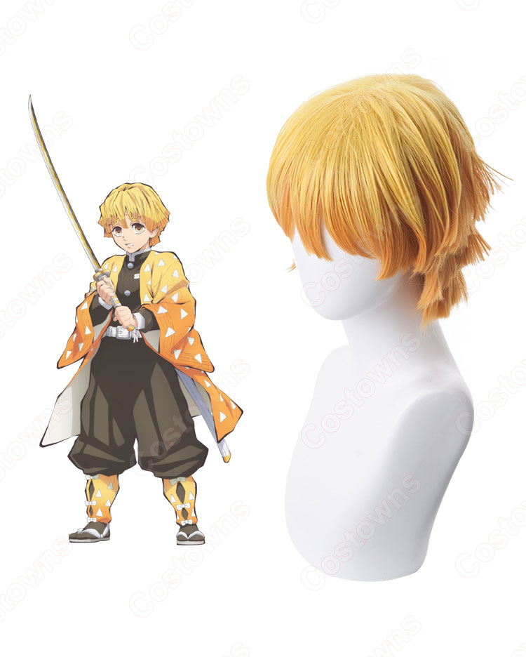 我妻善逸(あがつまぜんいつ) コスプレウィッグ 『鬼滅の刃(きめつのやいば)』 耐熱かつら cosplay wig 通販-2