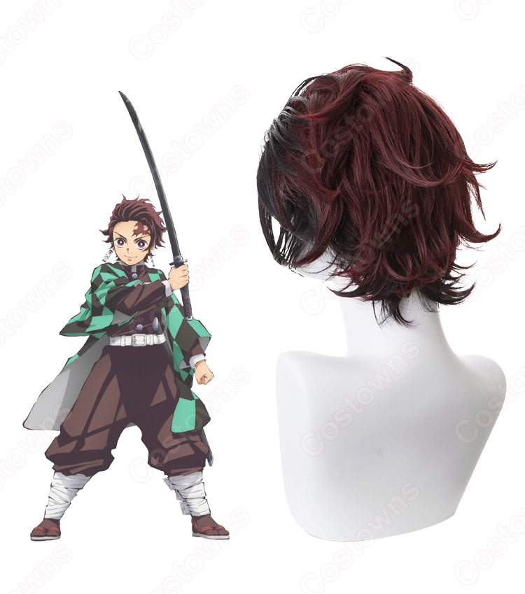竈門炭治郎（かまどたんじろう） コスプレウィッグ 『鬼滅の刃（きめつのやいば）』 耐熱かつら cosplay wig 通販-4