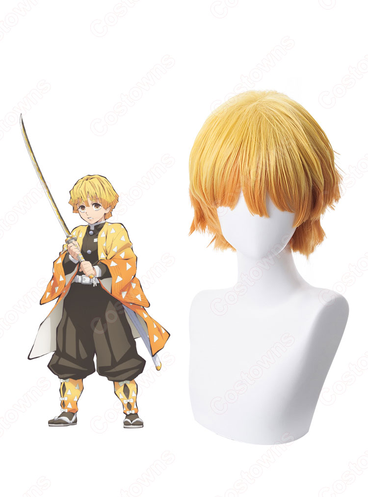 我妻善逸（あがつまぜんいつ） コスプレウィッグ 『鬼滅の刃