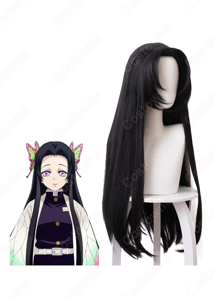 胡蝶カナエ(こちょうかなえ) コスプレウィッグ 『鬼滅の刃(きめつのやいば)』 黒 耐熱かつら cosplay wig 通販-3