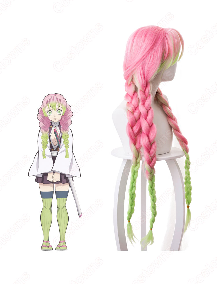 甘露寺蜜璃(かんろじみつり) コスプレウィッグ 『鬼滅の刃(きめつのやいば)』 耐熱かつら cosplay wig 通販-3