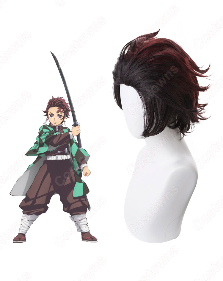竈門炭治郎（かまどたんじろう） コスプレウィッグ 『鬼滅の刃（きめつのやいば）』 耐熱かつら cosplay wig 通販-3