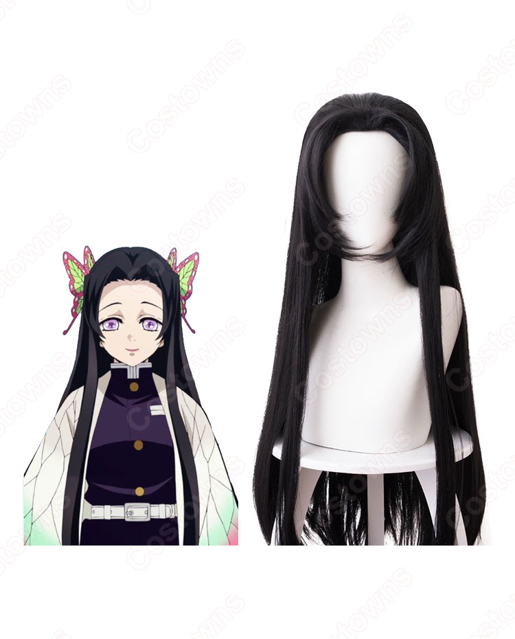 胡蝶カナエ(こちょうかなえ) コスプレウィッグ 『鬼滅の刃(きめつのやいば)』 黒 耐熱かつら cosplay wig 通販-1