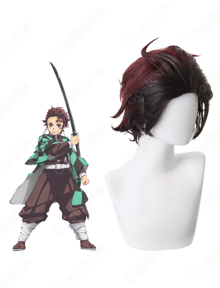 竈門炭治郎（かまどたんじろう） コスプレウィッグ 『鬼滅の刃（きめつのやいば）』 耐熱かつら cosplay wig 通販-2