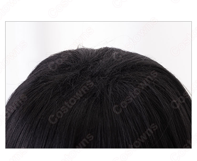 伊黒小芭内（いぐろおばない） コスプレウィッグ 『鬼滅の刃（きめつのやいば）』 黒 耐熱かつら cosplay wig 通販-6