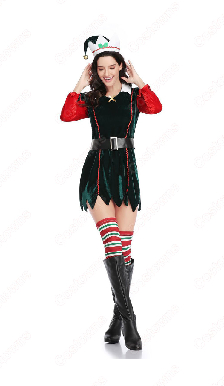 クリスマス エルフ コスプレ衣装 親子スーツ テーマパーティー衣装 大人用 子供用-5