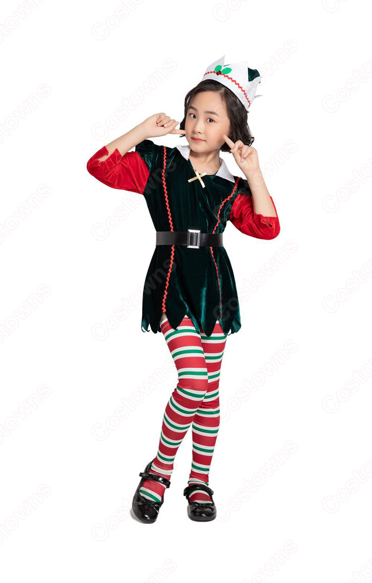 クリスマス エルフ コスプレ衣装 親子スーツ テーマパーティー衣装 大人用 子供用-8