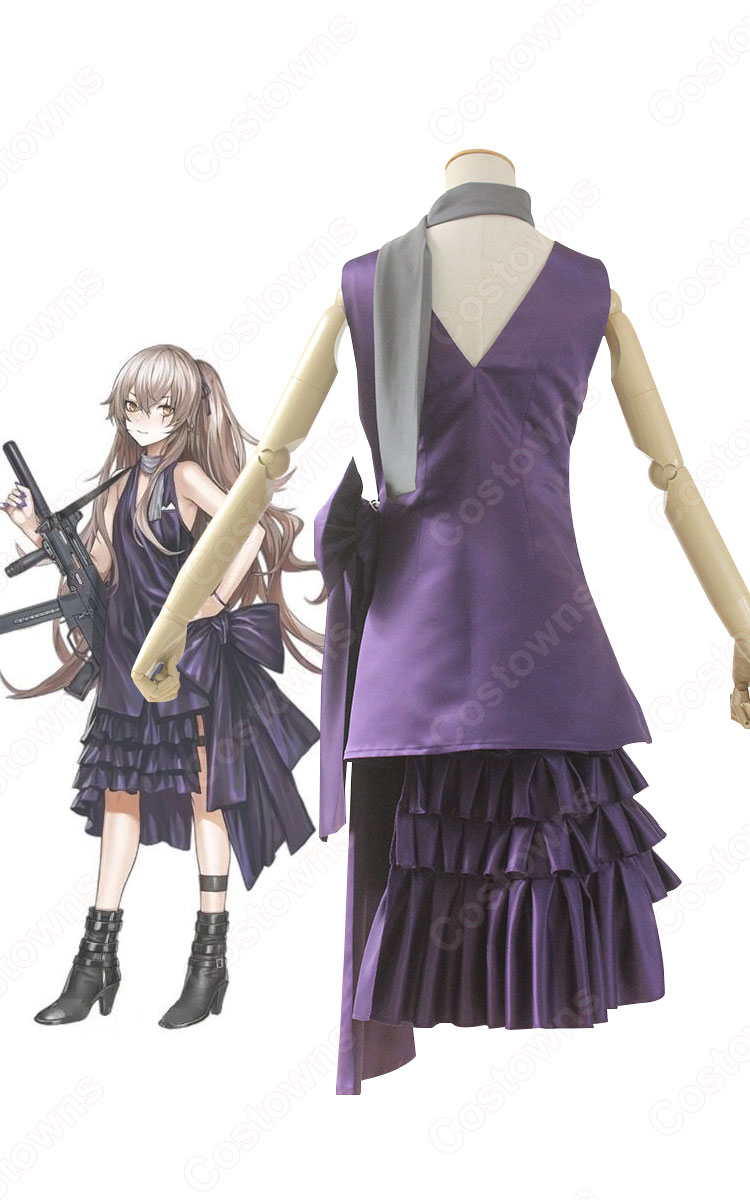 ドルフロ UMP45 (ゆーえむぴーよんご) ダイヤモンドの花 通常 コスプレ衣装 『ドールズフロントライン』2周年 ダイヤの花びら スキン cosplay 仮装 変装-4