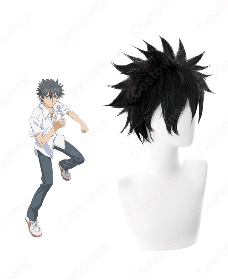 上条当麻（かみじょうとうま） コスプレウィッグ 『とある魔術の禁書目録III』 黒 耐熱かつら cosplay wig 通販-2