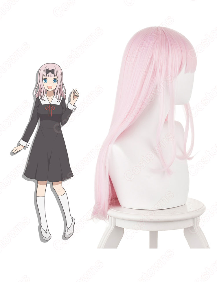 藤原千花(ふじわらちか) コスプレウィッグ 『かぐや様は告らせたい〜天才たちの恋愛頭脳戦〜』 耐熱かつら cosplay wig 通販-4