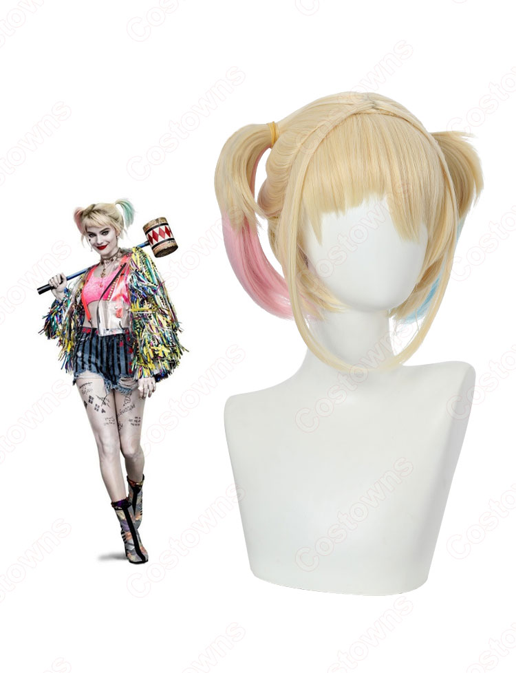 ハーリーン・クインゼル / ハーレイ・クイン コスプレウィッグ 『ハーレイ・クインの華麗なる覚醒 BIRDS OF PREY』 耐熱かつら cosplay wig 通販-2