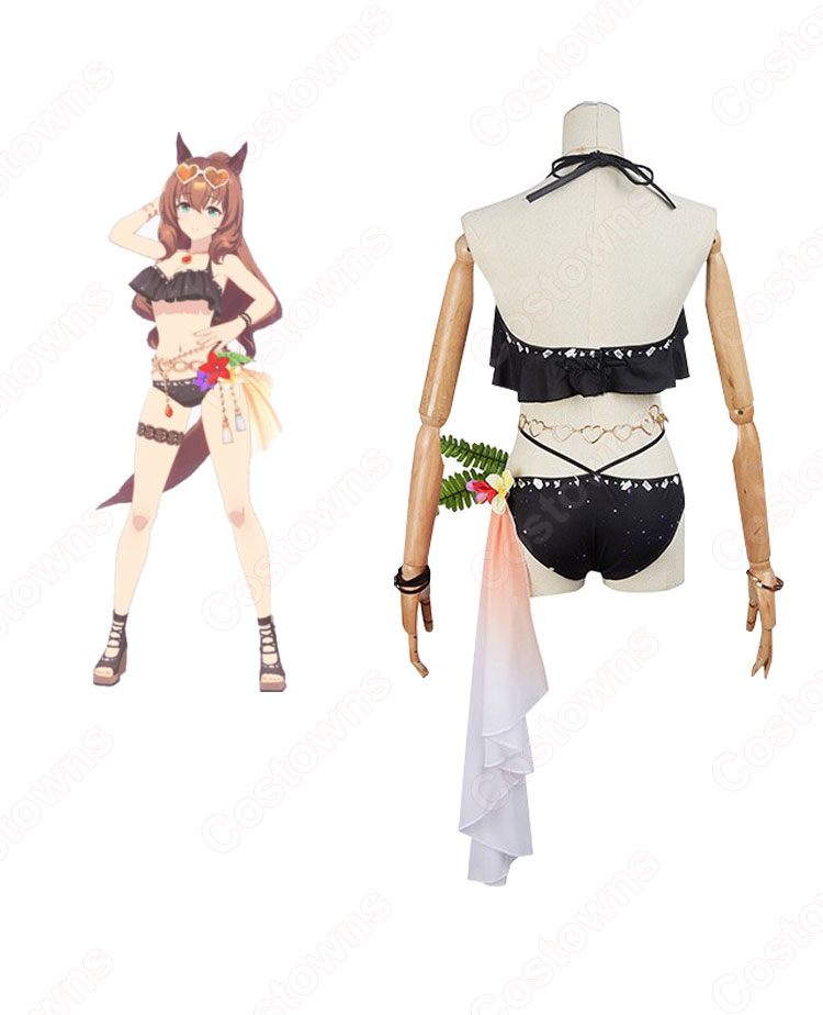ウマ娘 マルゼンスキー コスプレ 水着 衣装 ウィッグ 小物セット
