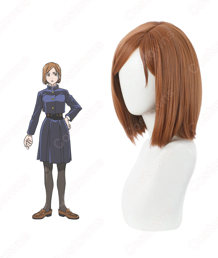 呪術 釘崎野薔薇(くぎさきのばら) コスプレウィッグ 『呪術廻戦(じゅじゅつかいせん)』 耐熱かつら cosplay wig 通販-2