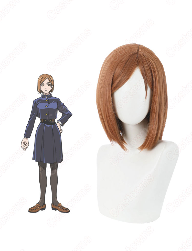 呪術 釘崎野薔薇(くぎさきのばら) コスプレウィッグ 『呪術廻戦(じゅじゅつかいせん)』 耐熱かつら cosplay wig 通販-1